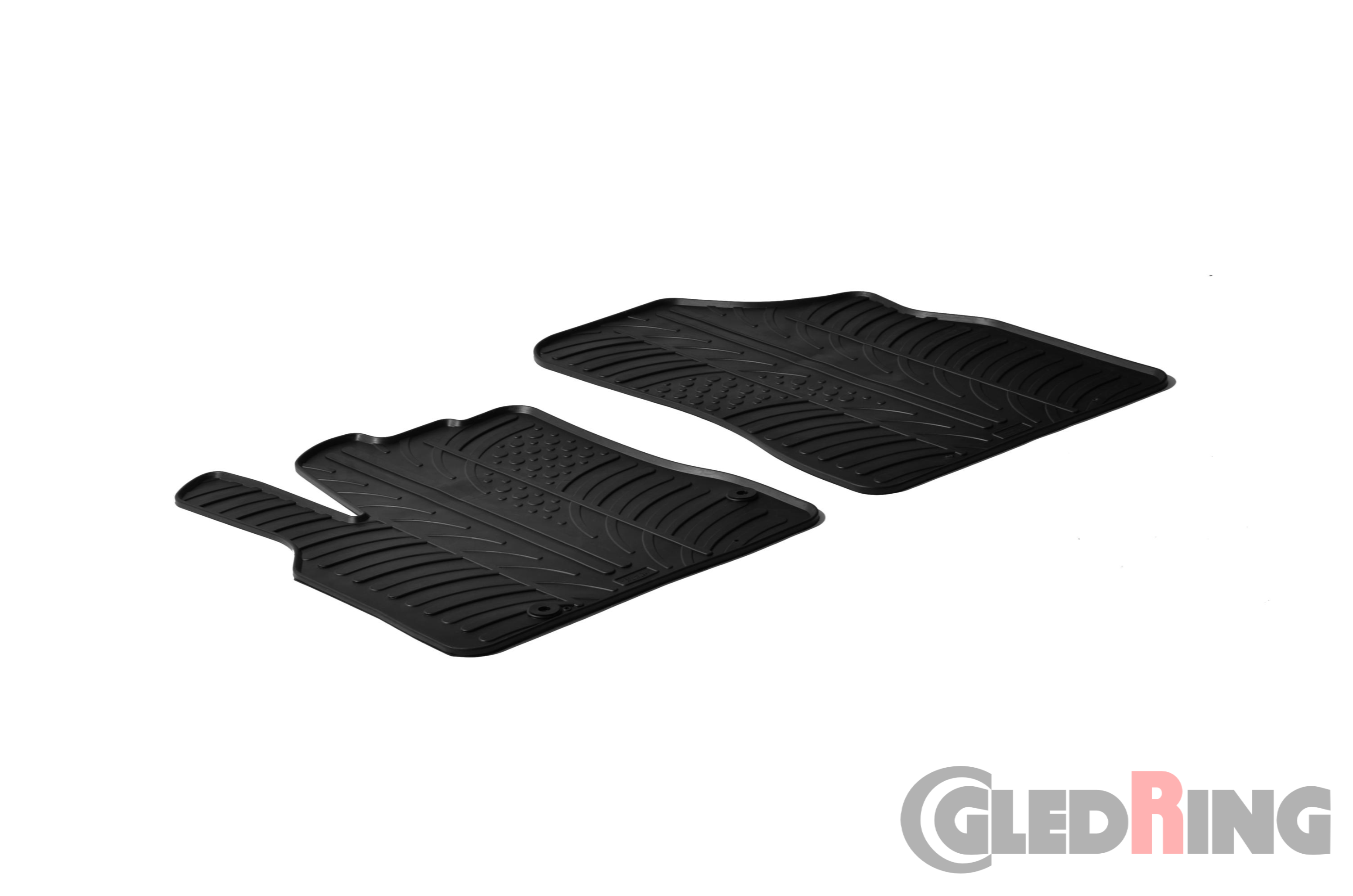 Original Gledring Passform Fußmatten Gummimatten 2 Tlg.-Fixing - Peugeot Partner 2008-> 2015->11.2018 Transporter